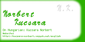 norbert kucsara business card